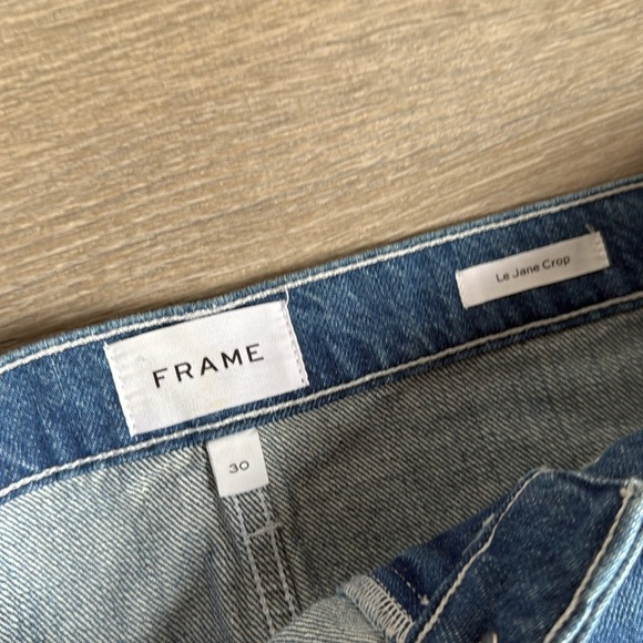 FRAME Denim Le Jane Atrium Crop Jean In Blue 30 - Picture 10 of 13